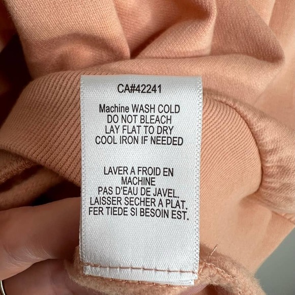 YFB NWT Young Fabulous & Broke Peach Piper Cowl Neck Hoodie Sweatshirt XS - Picture 7 of 7